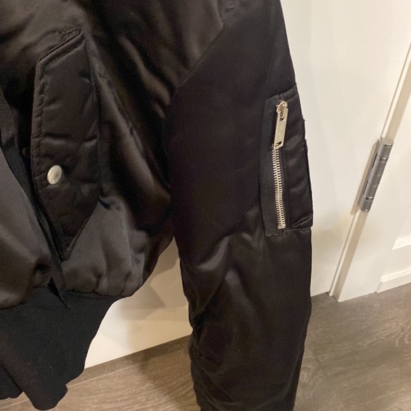 UNRAVEL NYLON HYBRID ZIP HOODY BOMBER - Picture 6 of 15